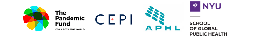 PAHO, The Pandemic Fund, CEPI, APHL logos
